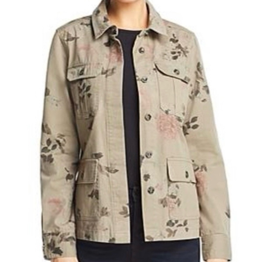 Design Lab Floral Khaki Jacket